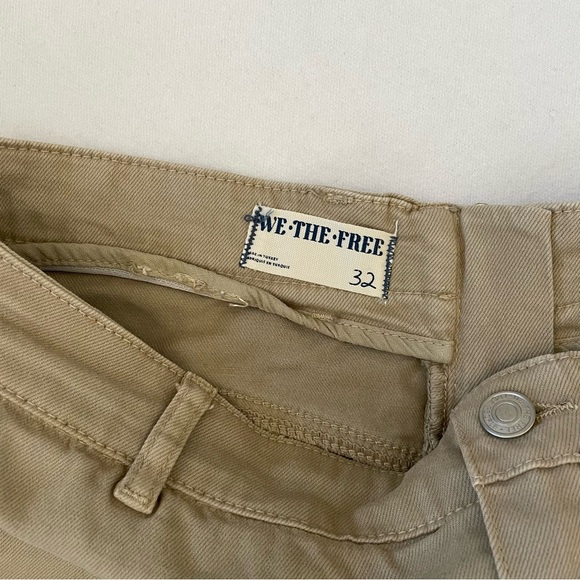 NWOT Free People We The Free Denim Cargo Mini Skort Khaki Morning Oat Size 32 - Picture 7 of 8